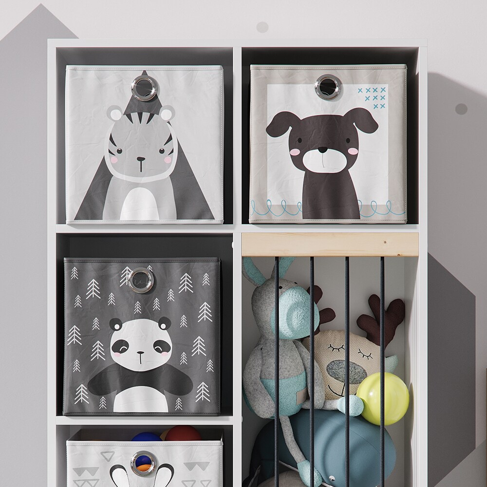 Vicco Kinderregal Marvin Plüschtier-Box Aufbewahrung Bücherregal Standregal Holz