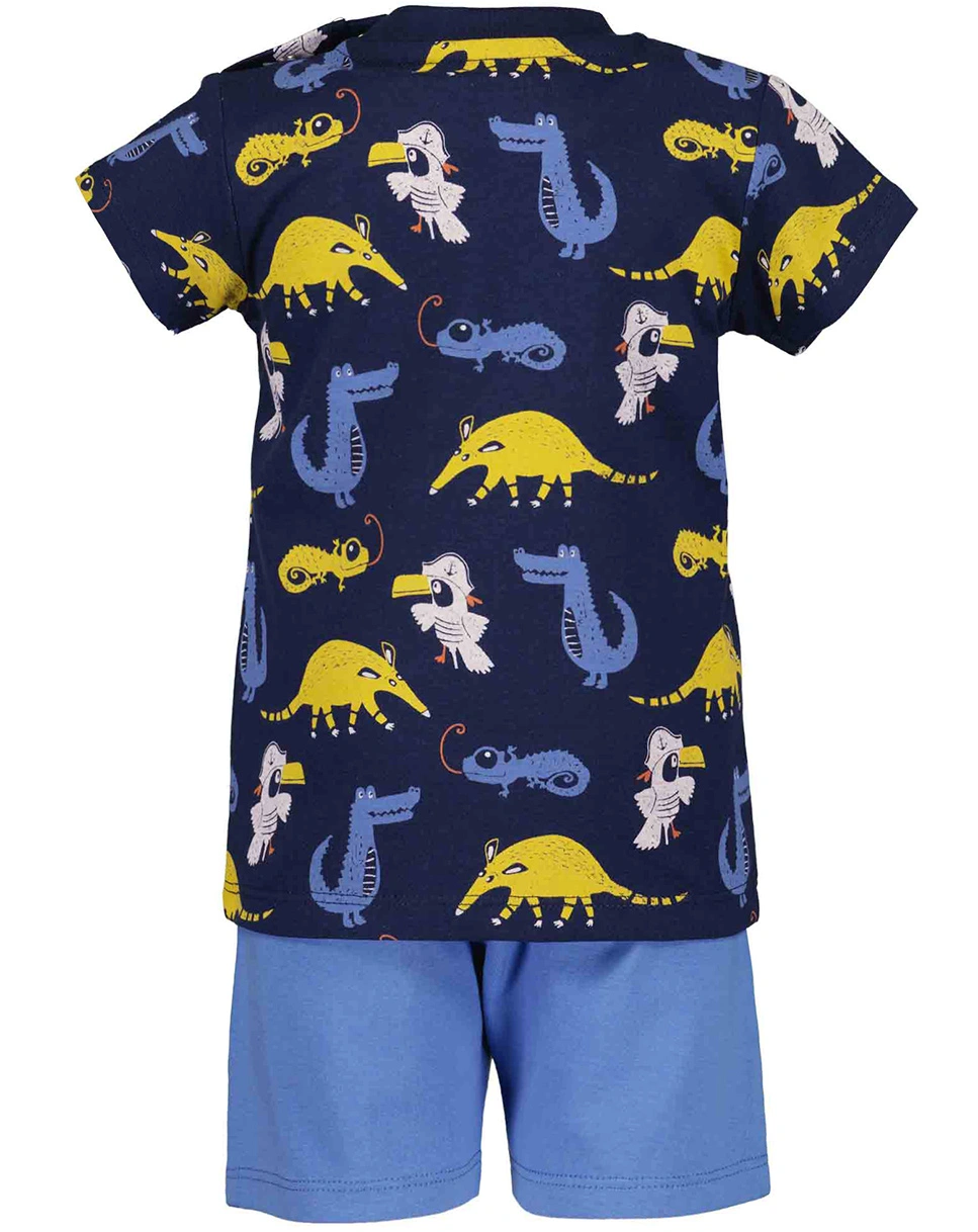 T-Shirt JUNGLE FUN 2-teilig in ultramarin