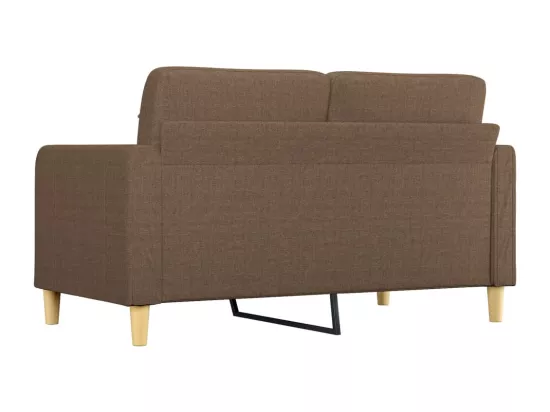 Canapé à 2 places Marron 140 cm Tissu