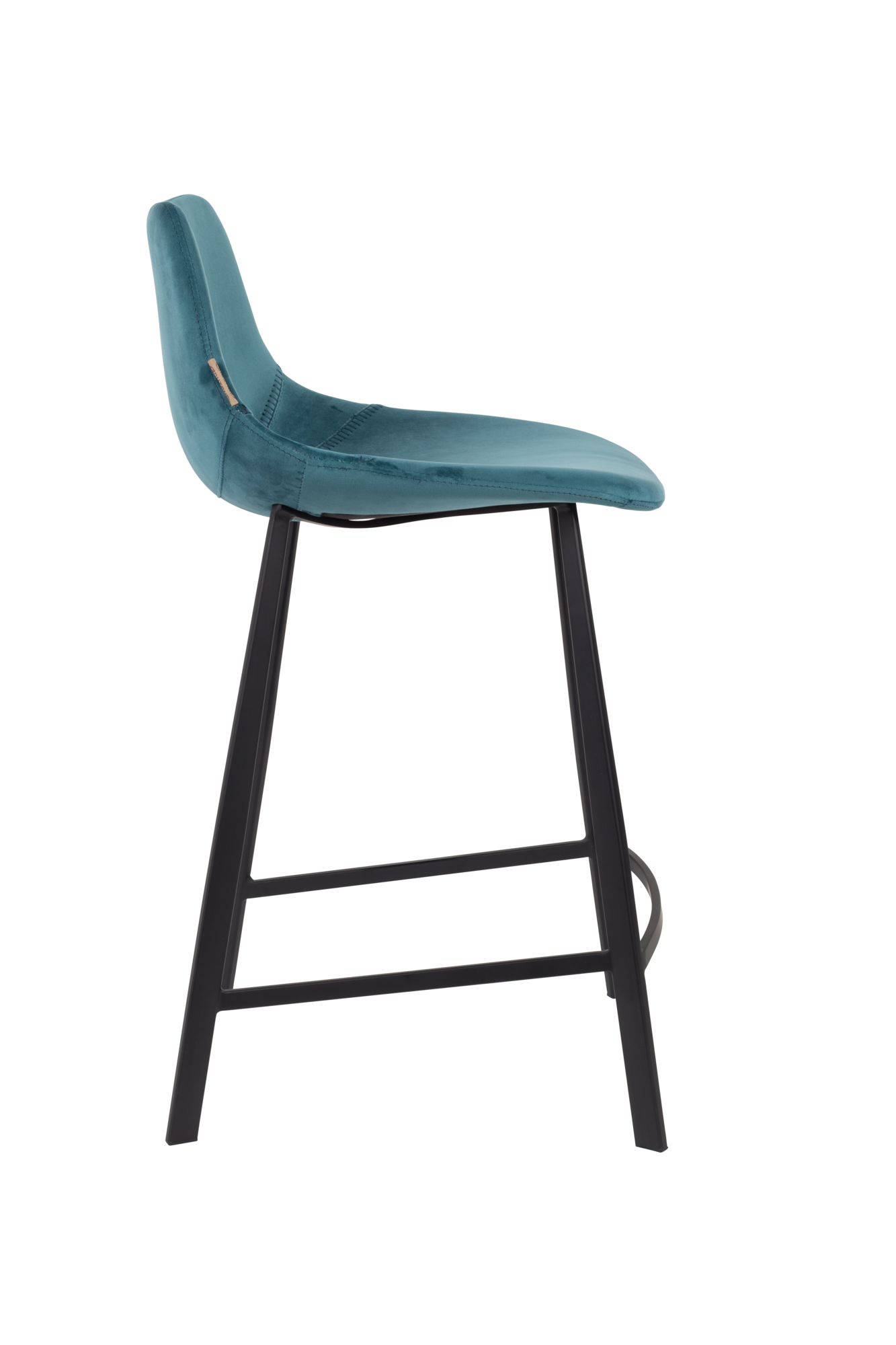 Barkruk Franky  velvet (zithoogte 65 cm) blauw - set van 2