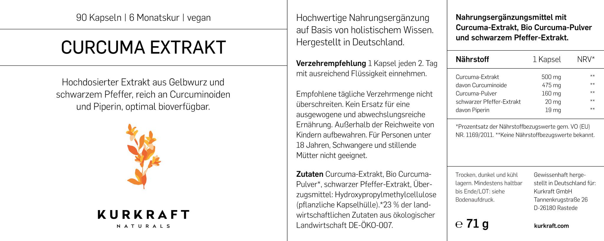 Kurkraft© Curcuma Extrakt