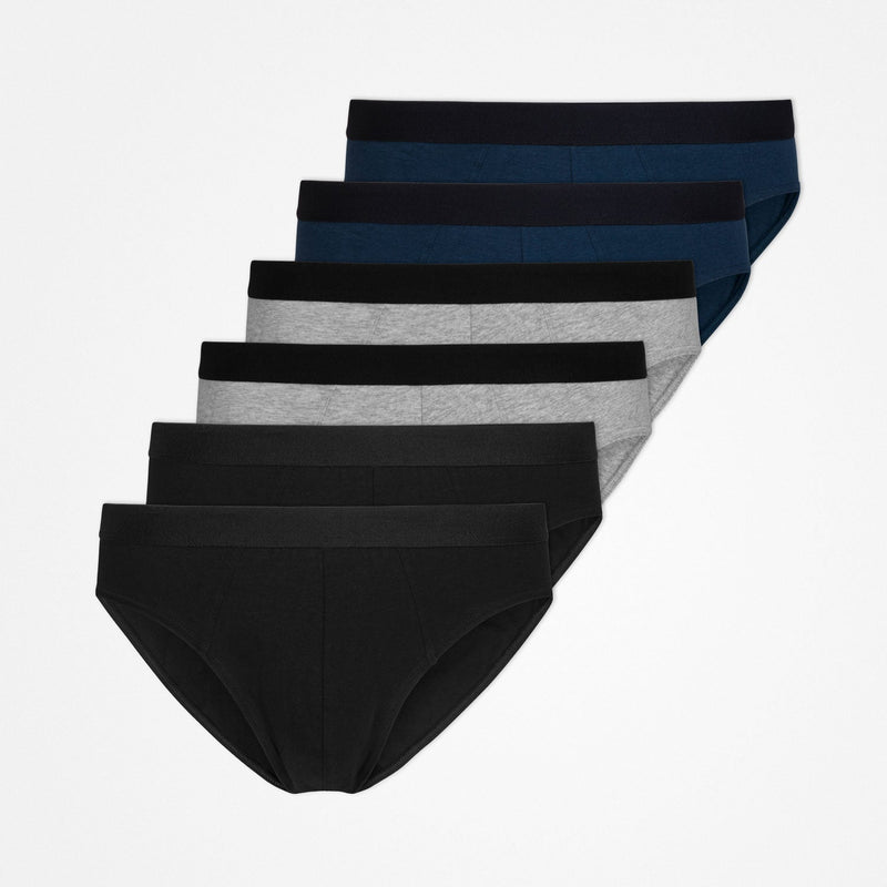 Herrenslips Mix (Schwarz/Grau/Blau)