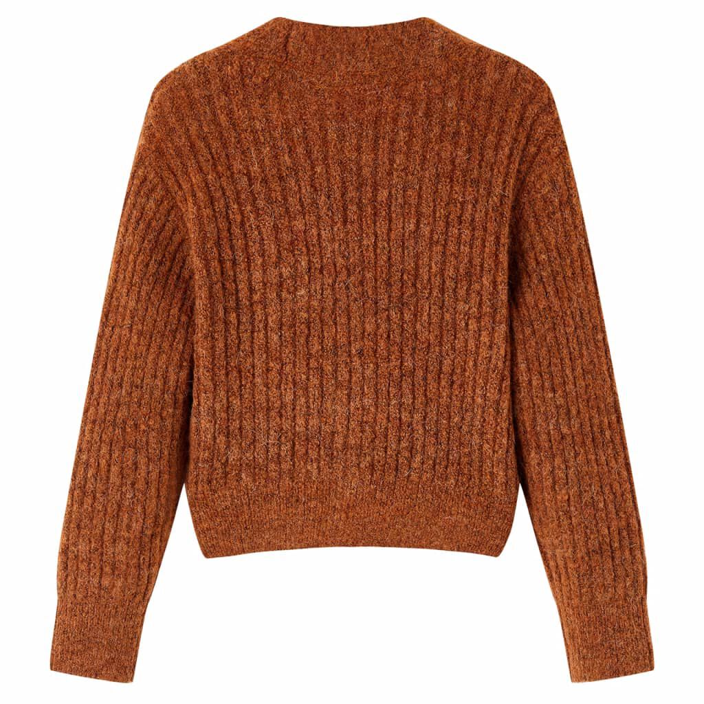 Gebreid kindervestje, cognac, 92