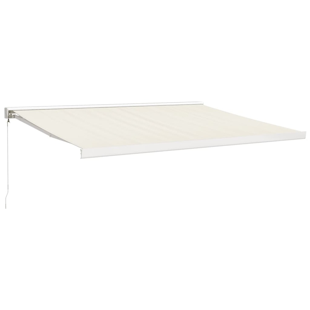 Auvent rétractable crème 4,5x3 m tissu et aluminium