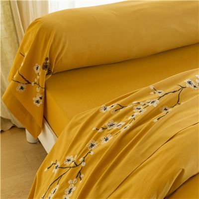 Linge de lit percale brodée - BECQUET CRÉATION