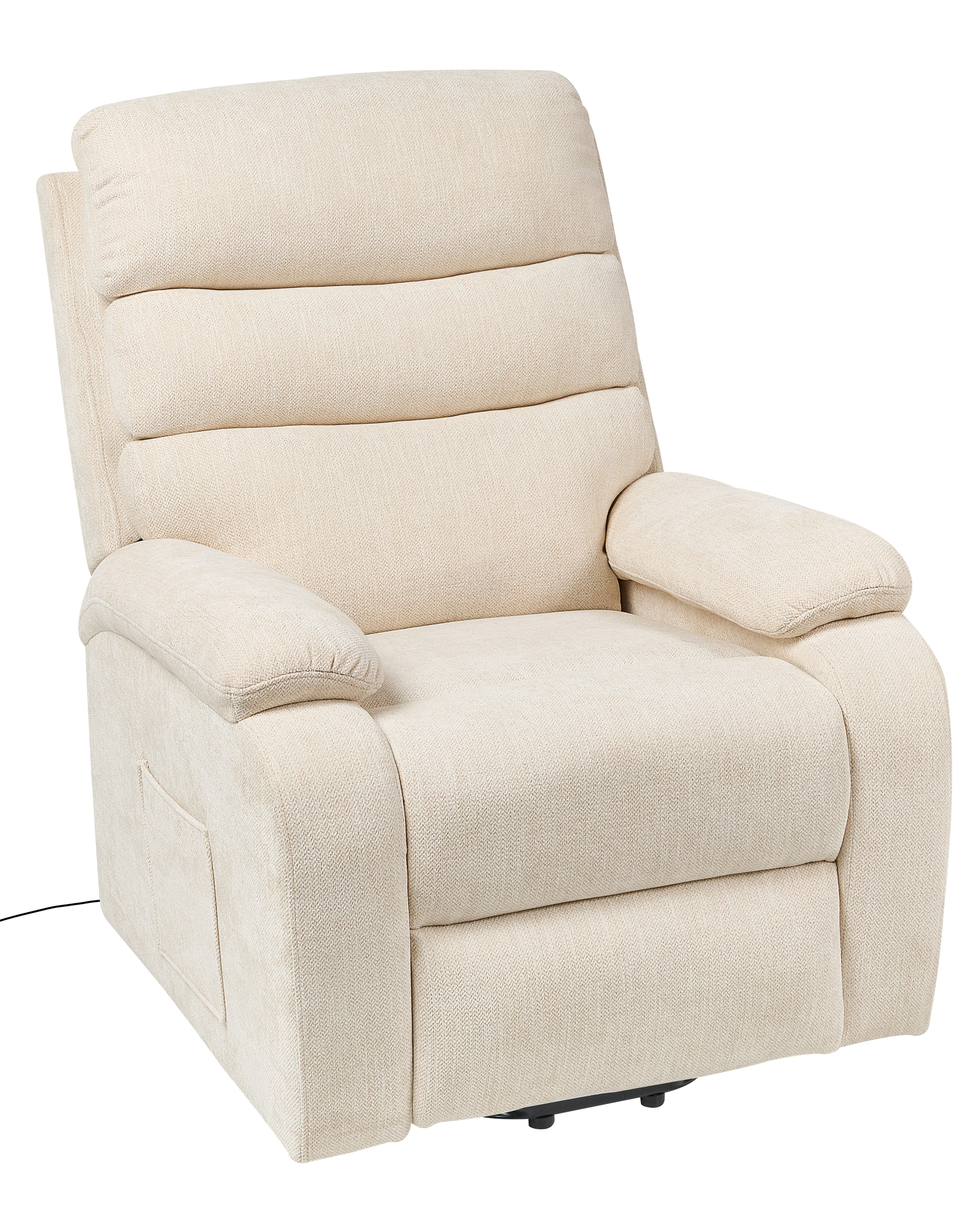 Elektrische relaxfauteuil RISE inclusief voetensteun Stof Lichtbeige