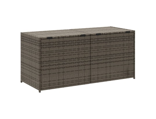 VIDAXL - Coffre Boîte de rangement de jardin gris 283l résine tressée