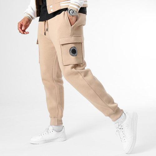 Ensemble Veste Teddy Et Pantalon Jogging 1149 1112 Beige Blanc