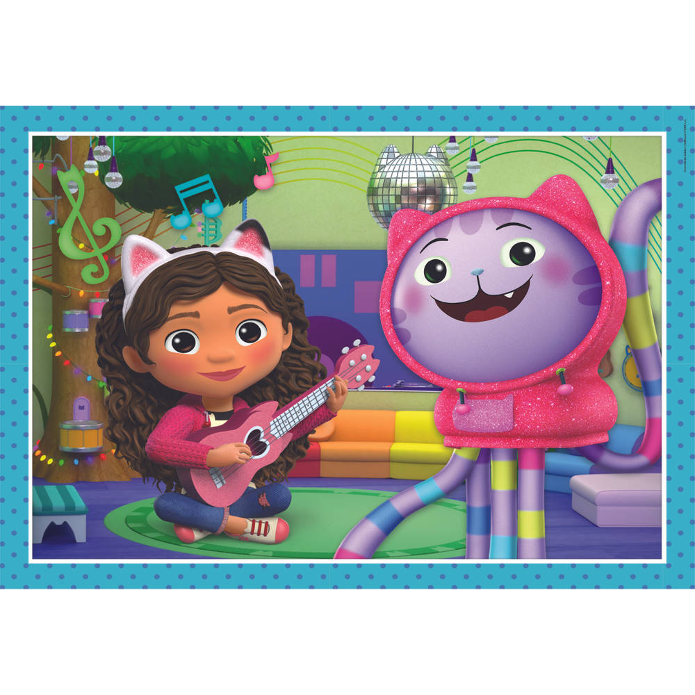 Clementoni Gabby’s Poppenhuis Super Color 4-in-1 puzzelset - 12 + 16 + 20 + 24 stukjes