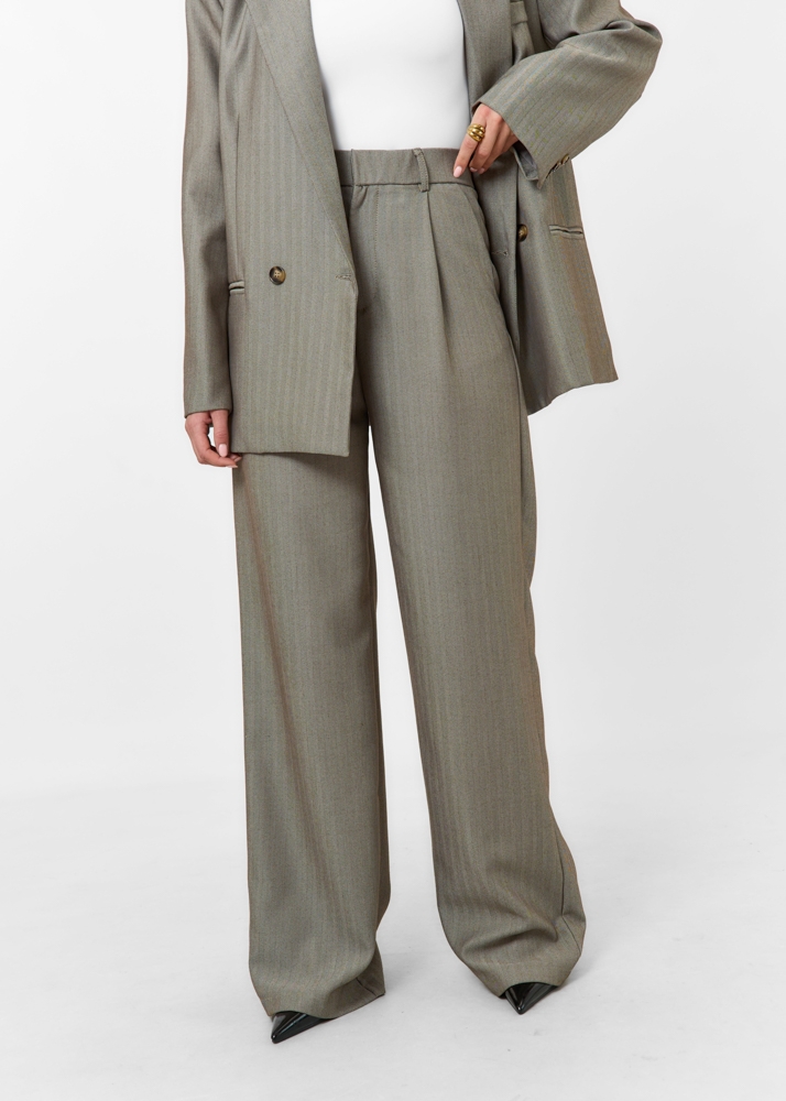 Fleur pantalon taupe