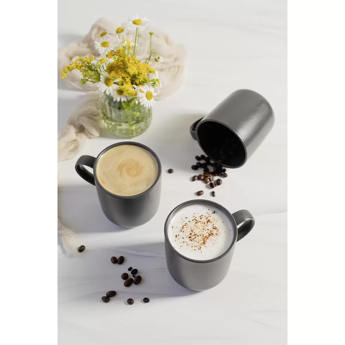 Kaffeebecherset 4tlg VADA Dunkelgrau