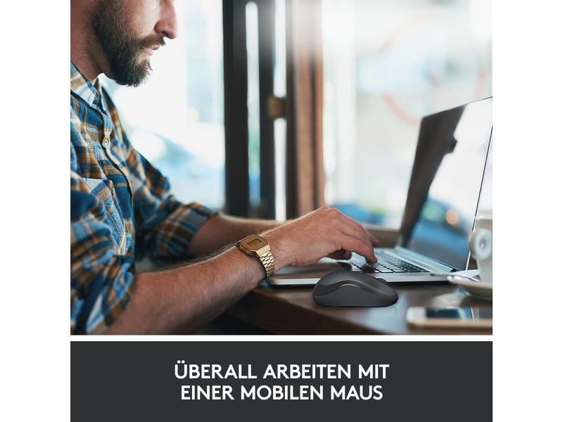 Logitech Maus M220 Silent , kabellos Geräuscharme USB-Funkmaus für Links- & Rechtshänder