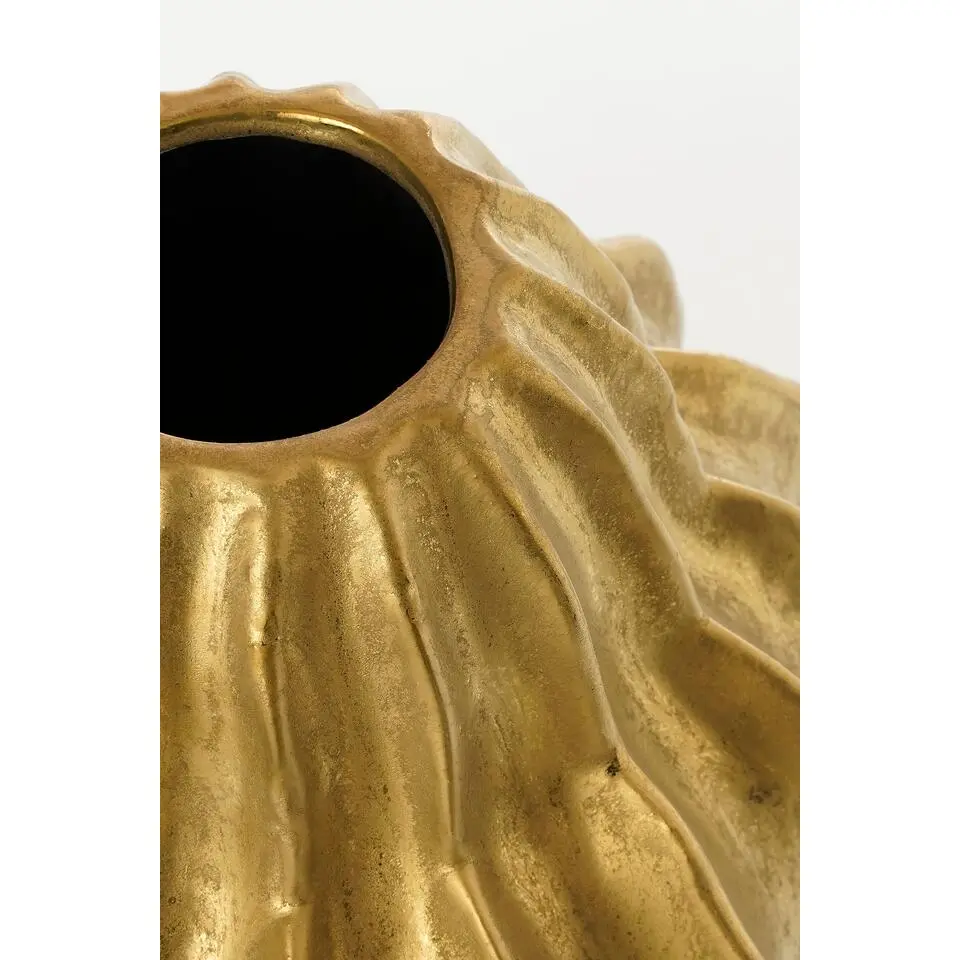 Mica Decorations Altea Vaas - H28 x Ø24,5 cm - Keramiek - Goud