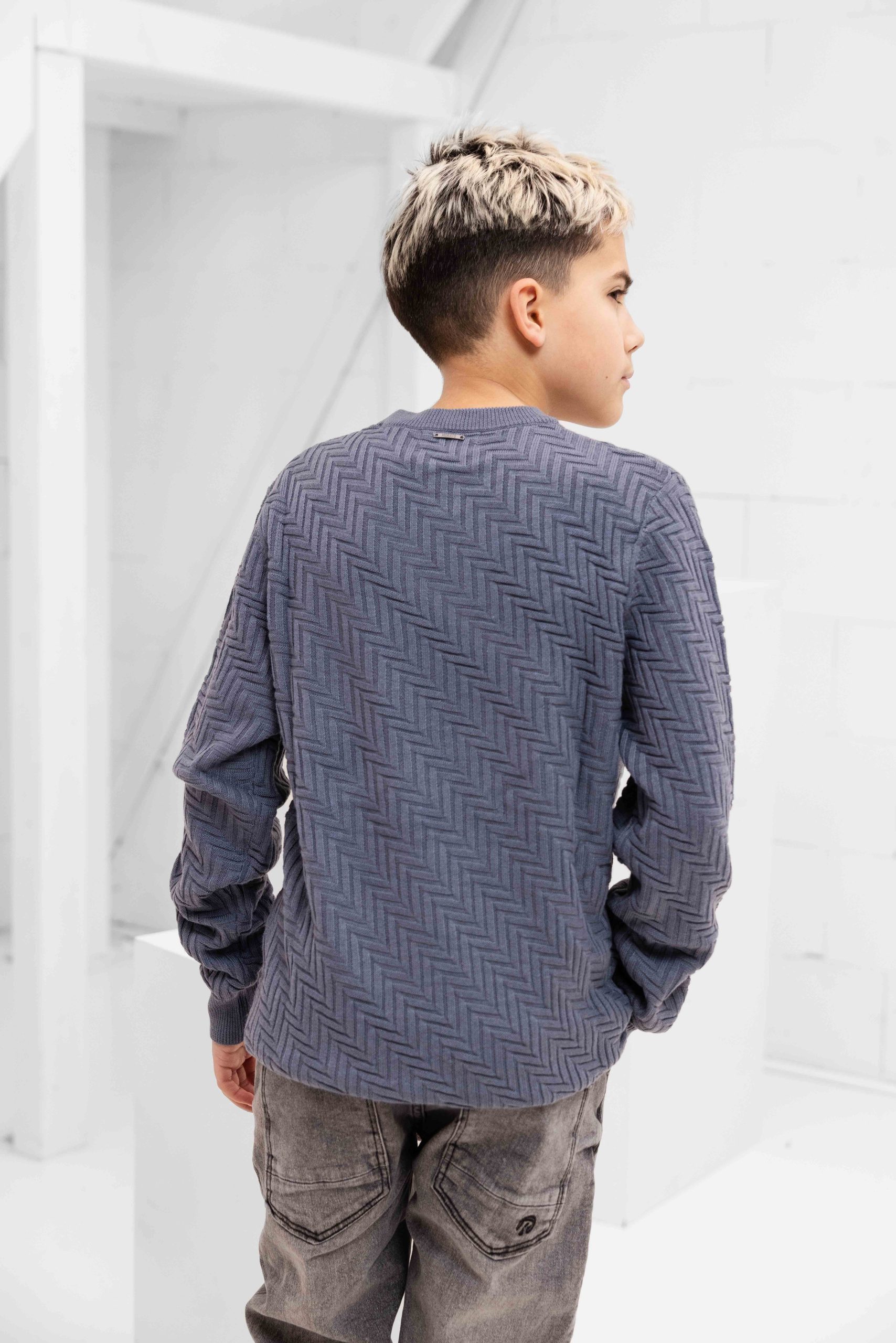 Antony Morato Merino Sweater Kids Blauw