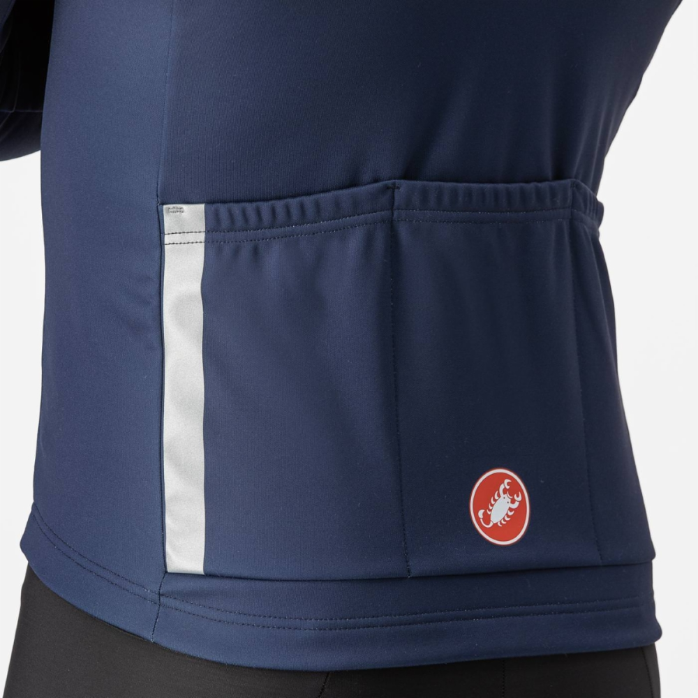 Castelli Entrata Thermal langærmet cykeltrøje Belgian Blue herre