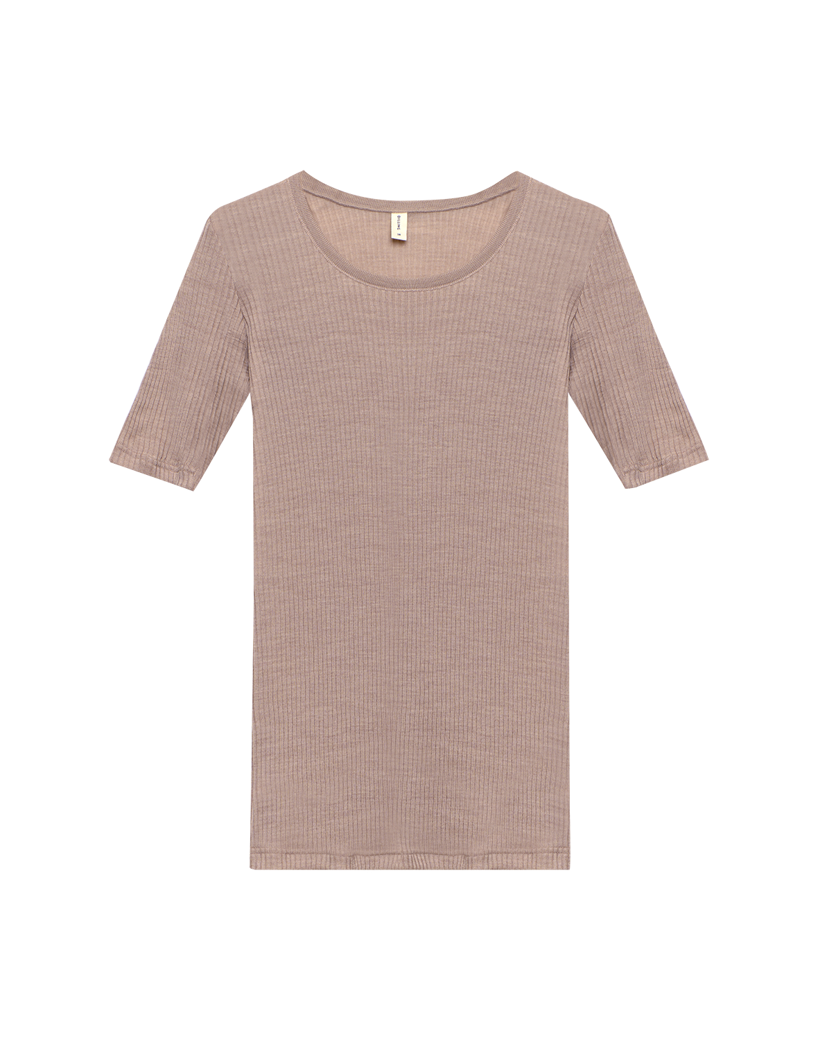 T-shirt van merinowol voor dames in Maansteen