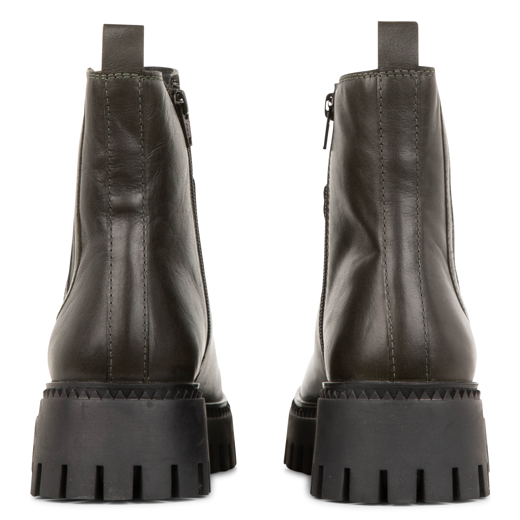 NABAS - Boots à semelle crantée en cuir | Vert