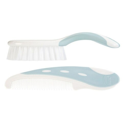 Brosse & Peigne blanc et turquoise - NUK