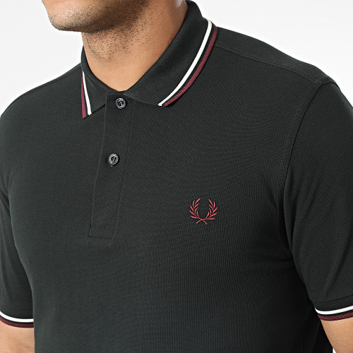 Polo Manches Courtes Twin Tipped M3600 Vert Foncé