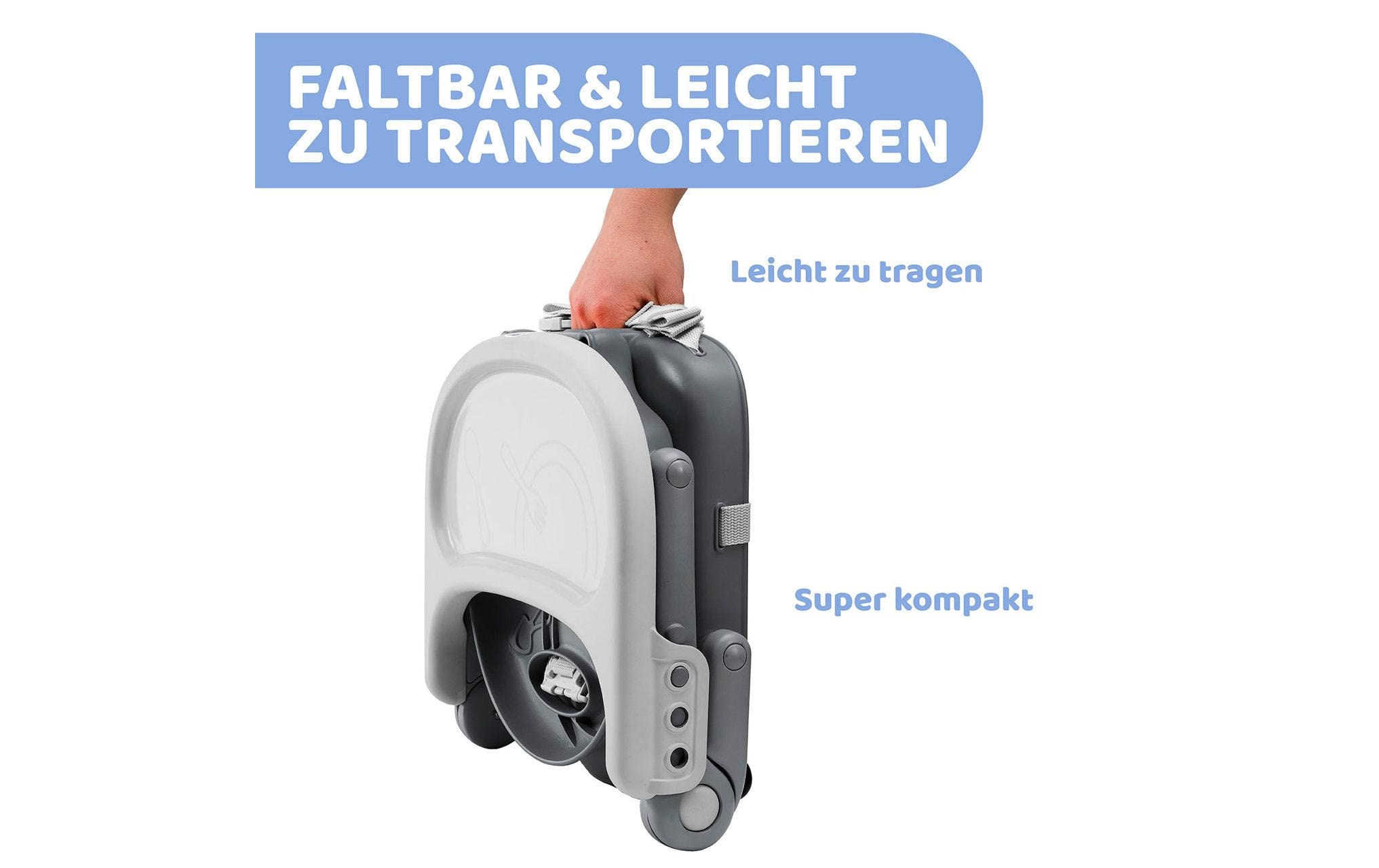 Sitzerhöhung Sitzerhöhung Pocket Snack GrauKlappbare Sitzerhöhung für einfachen Transport