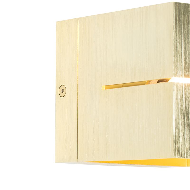 Moderne wandlamp goud 9,7 cm - Transfer Groove
