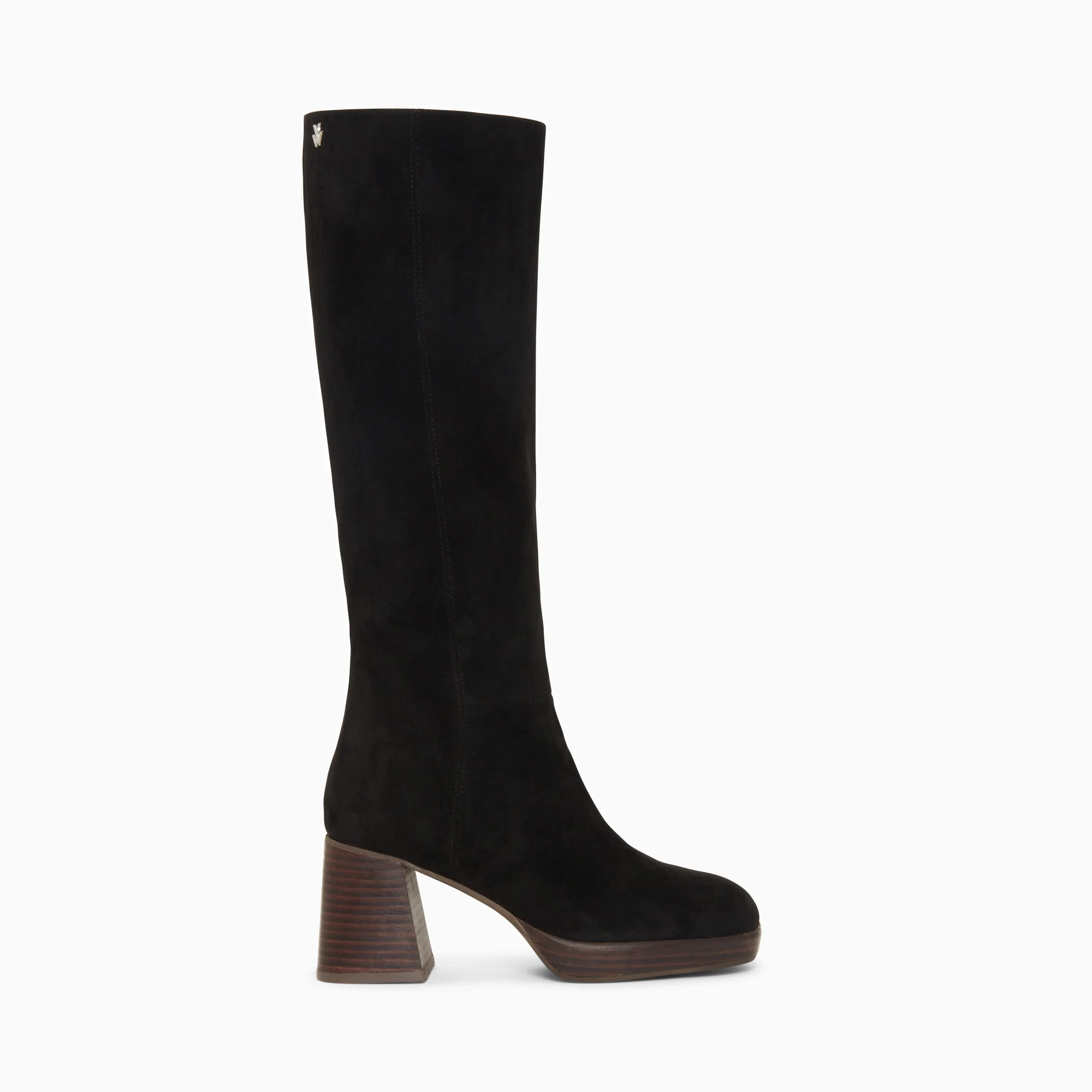 Bottes, Cuissardes-Bottes Nia noires à talon bois