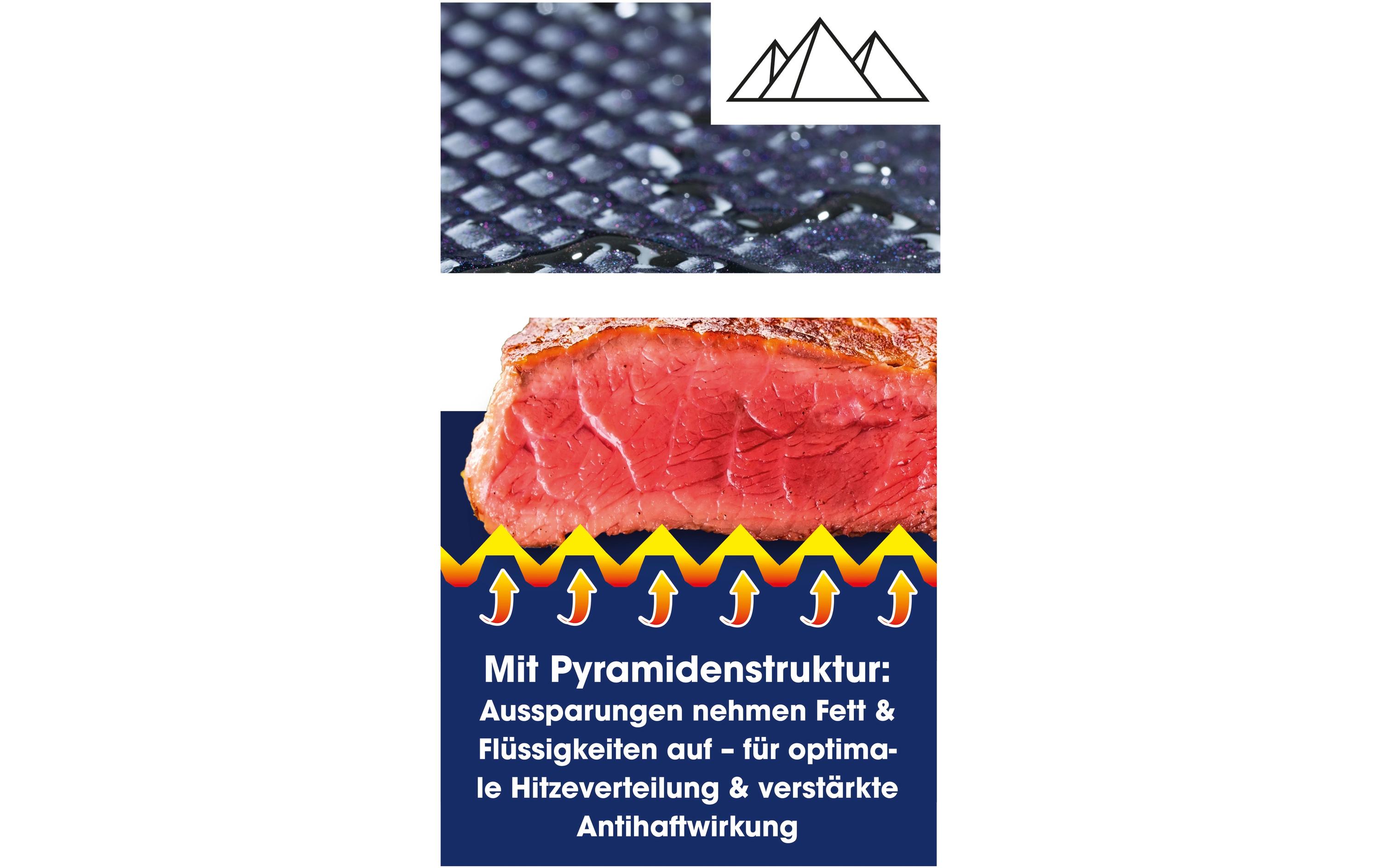 Aluminium Pfanne 28 cmBratpfanne mit Diamantpulverbeschichtung