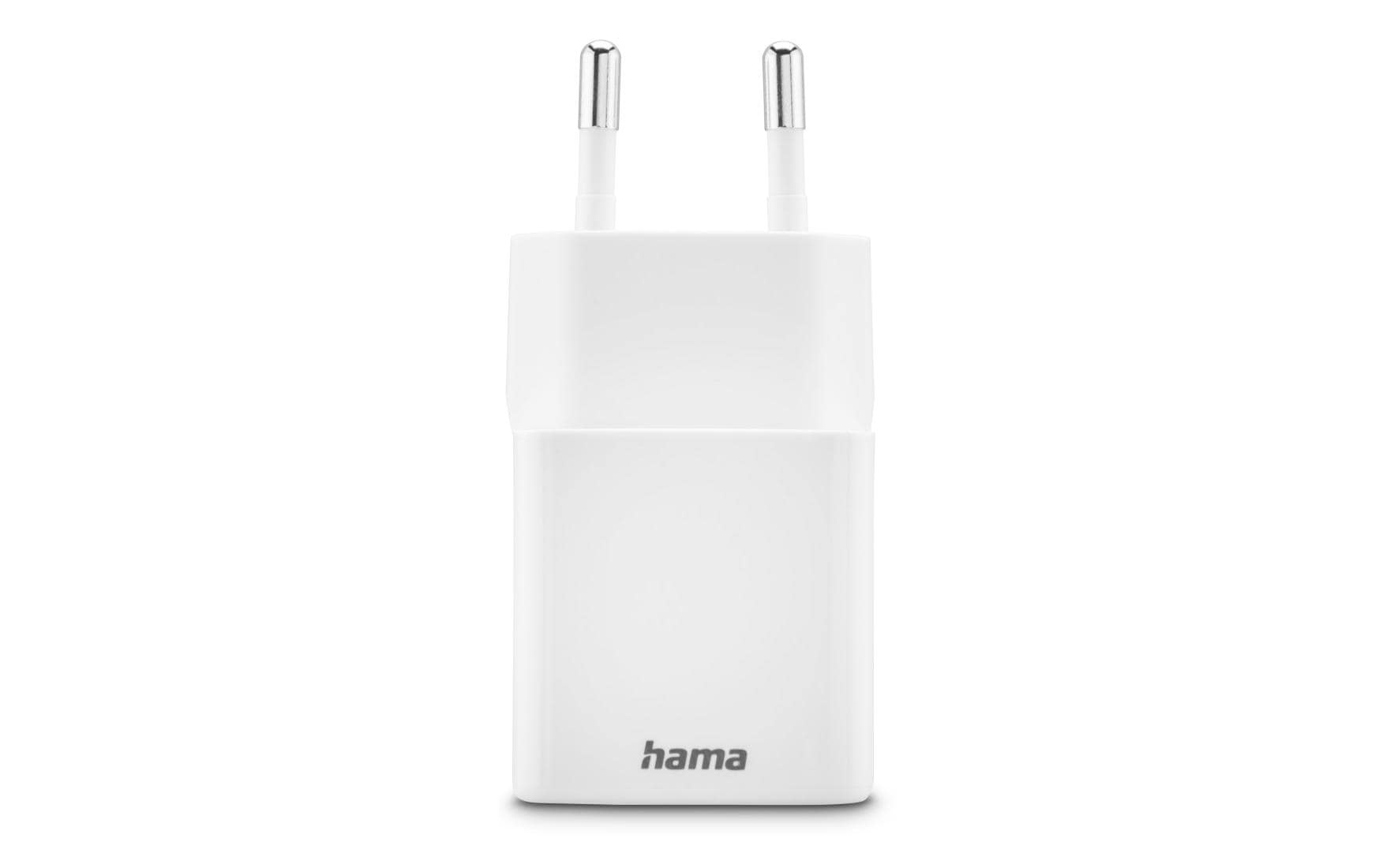 USB-Wandladegerät Gan charger USB-A USB-C 30 W WeissSchnellladegerät mit 1x USB-C und 1x USB-A