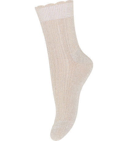MP Socken - Bambus - Celosia Glitter - Ecru