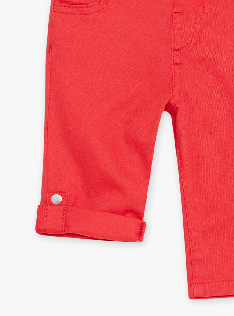 Pantalon en tubique rouge
