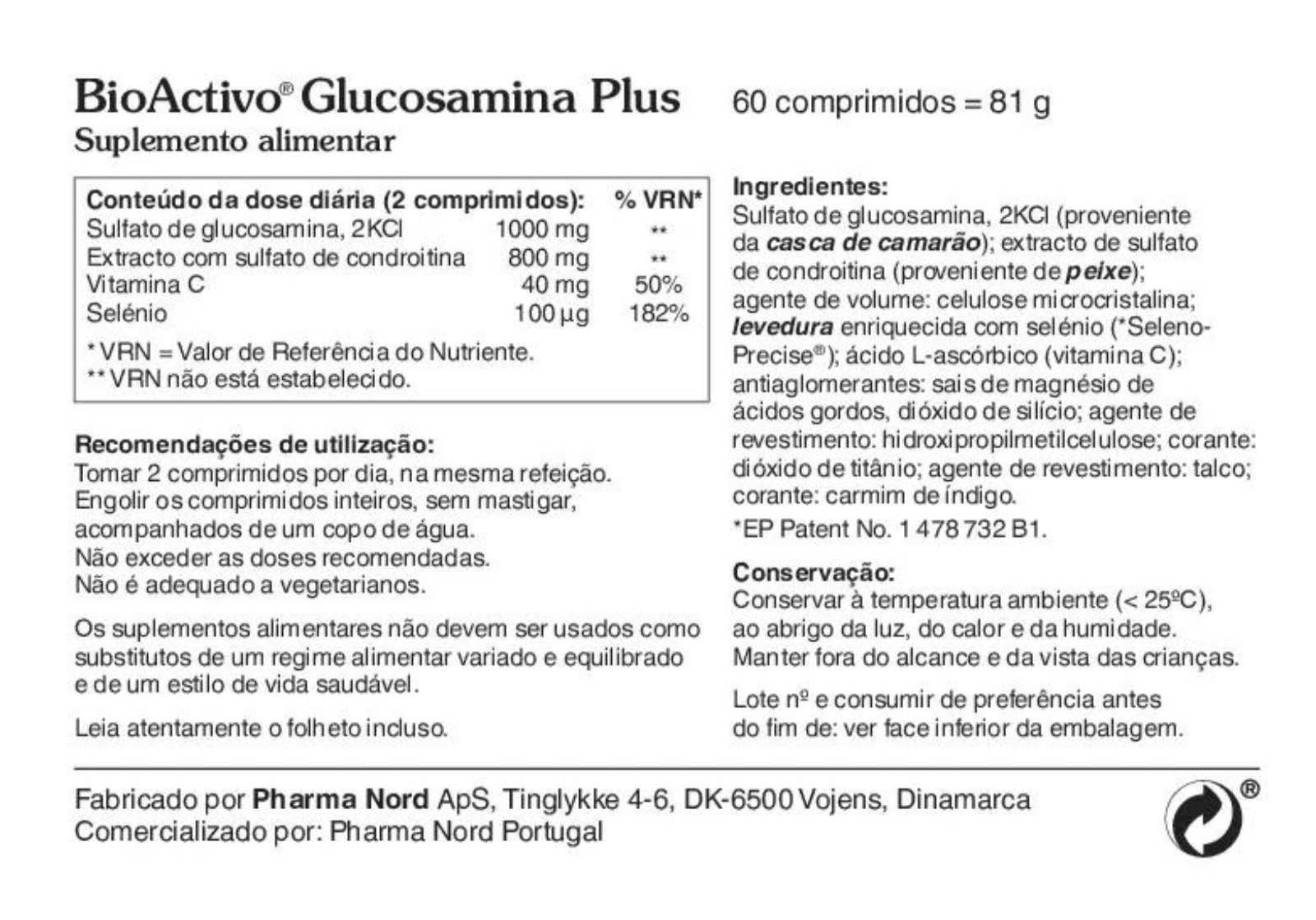 Glucosamina Bioativa Plus 60 comprimidos