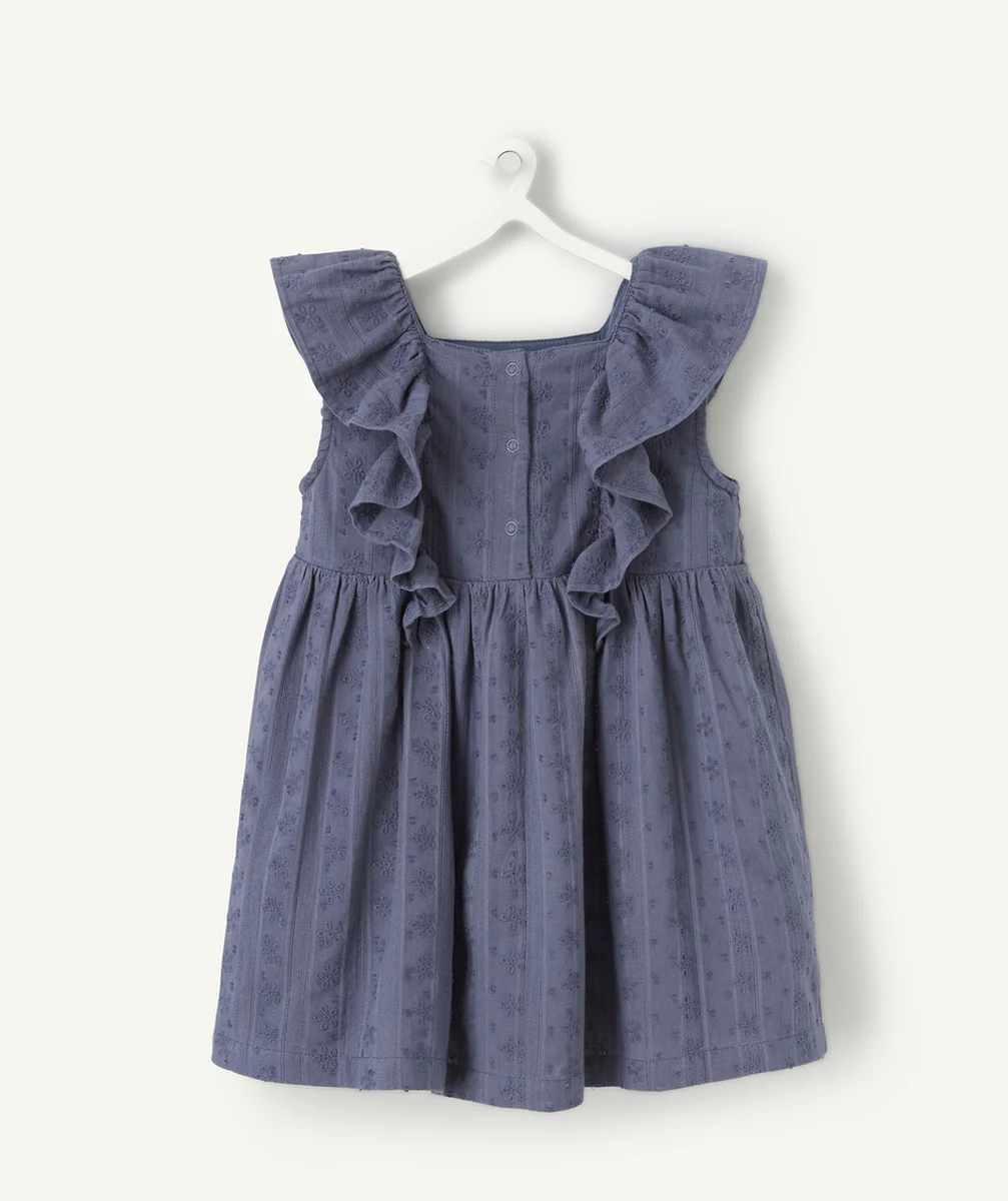ROBE AVEC BLOOMER BÉBÉ FILLE BLEU MARINE AVEC BRODERIE