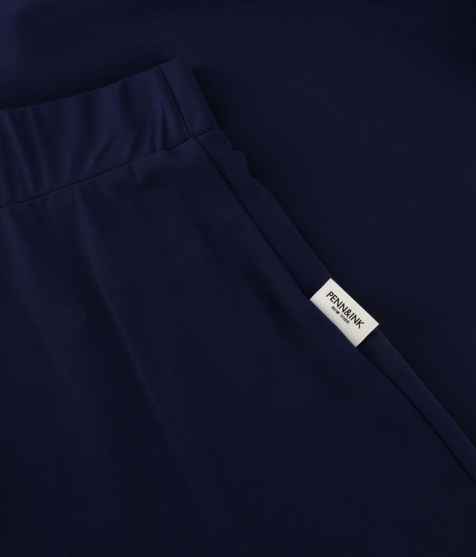 blauwe penn & ink maxirok skirt
