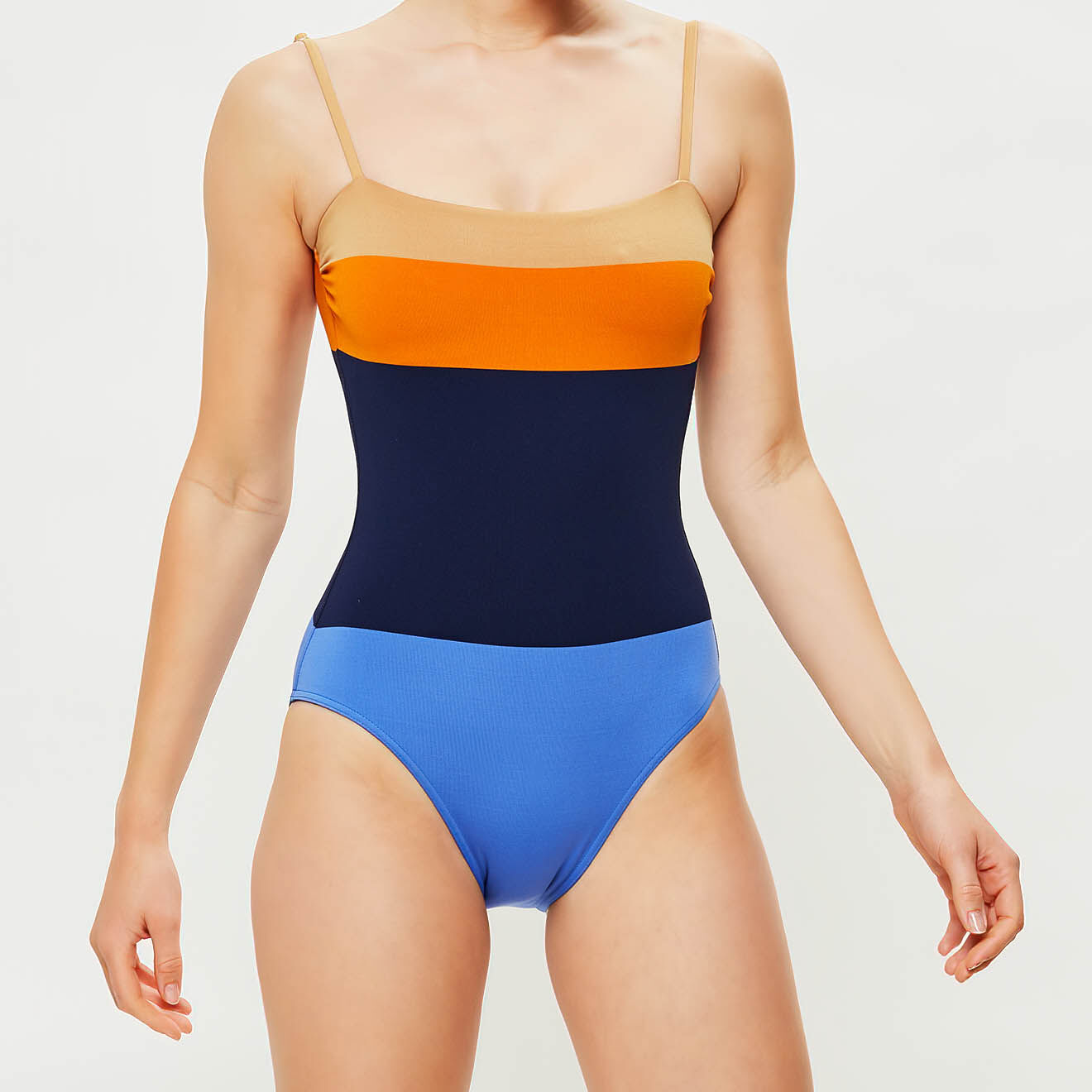 Iodus Maillot de Bain 1 pièce Pantxoa bleu/orange/beige