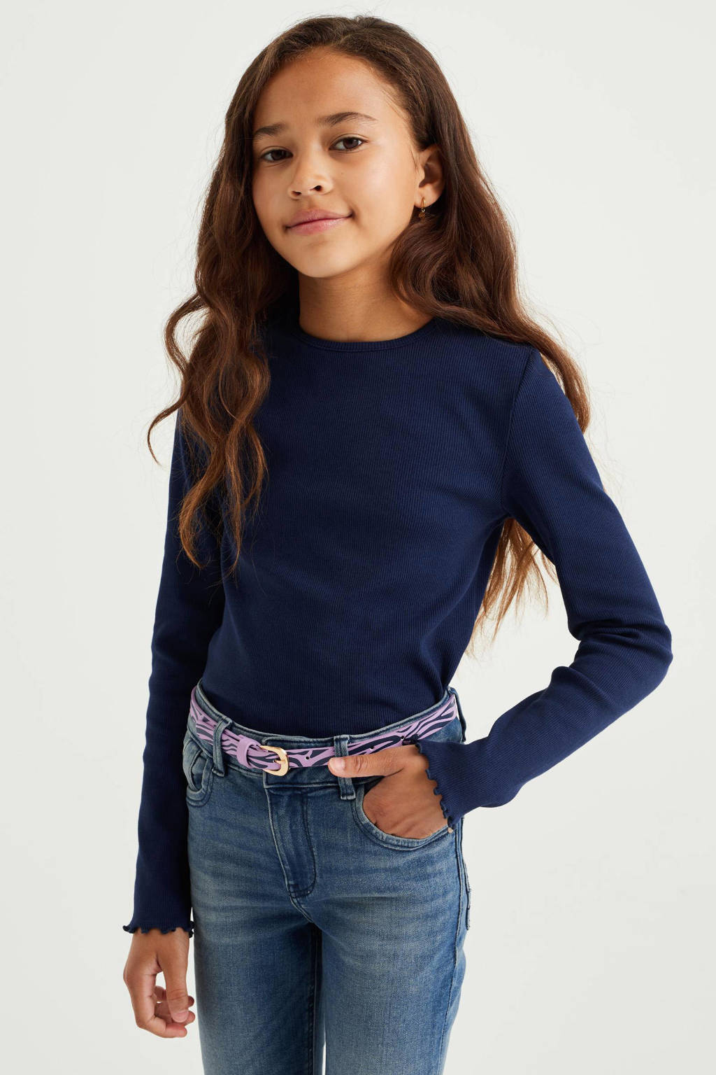 WE Fashion longsleeve hardblauw