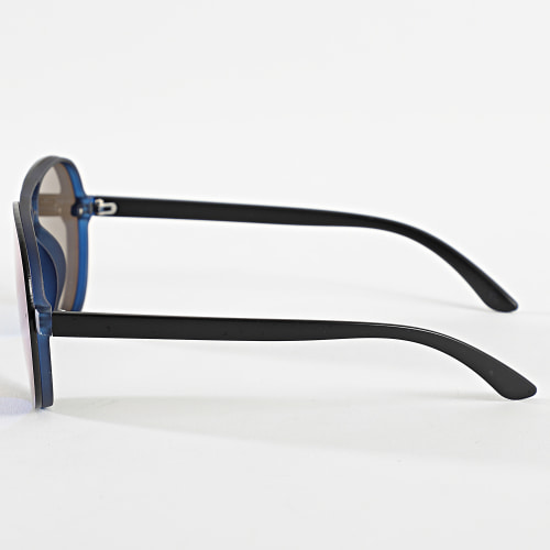 Lunettes De Soleil Noir Bleu Miroir