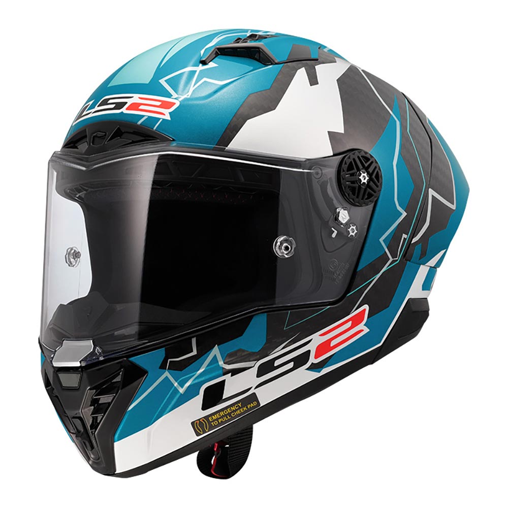 LS2 - Casque FF805 Thunder GP Aero Huertas Replica Bleu / Carbone / Blanc / Brillant