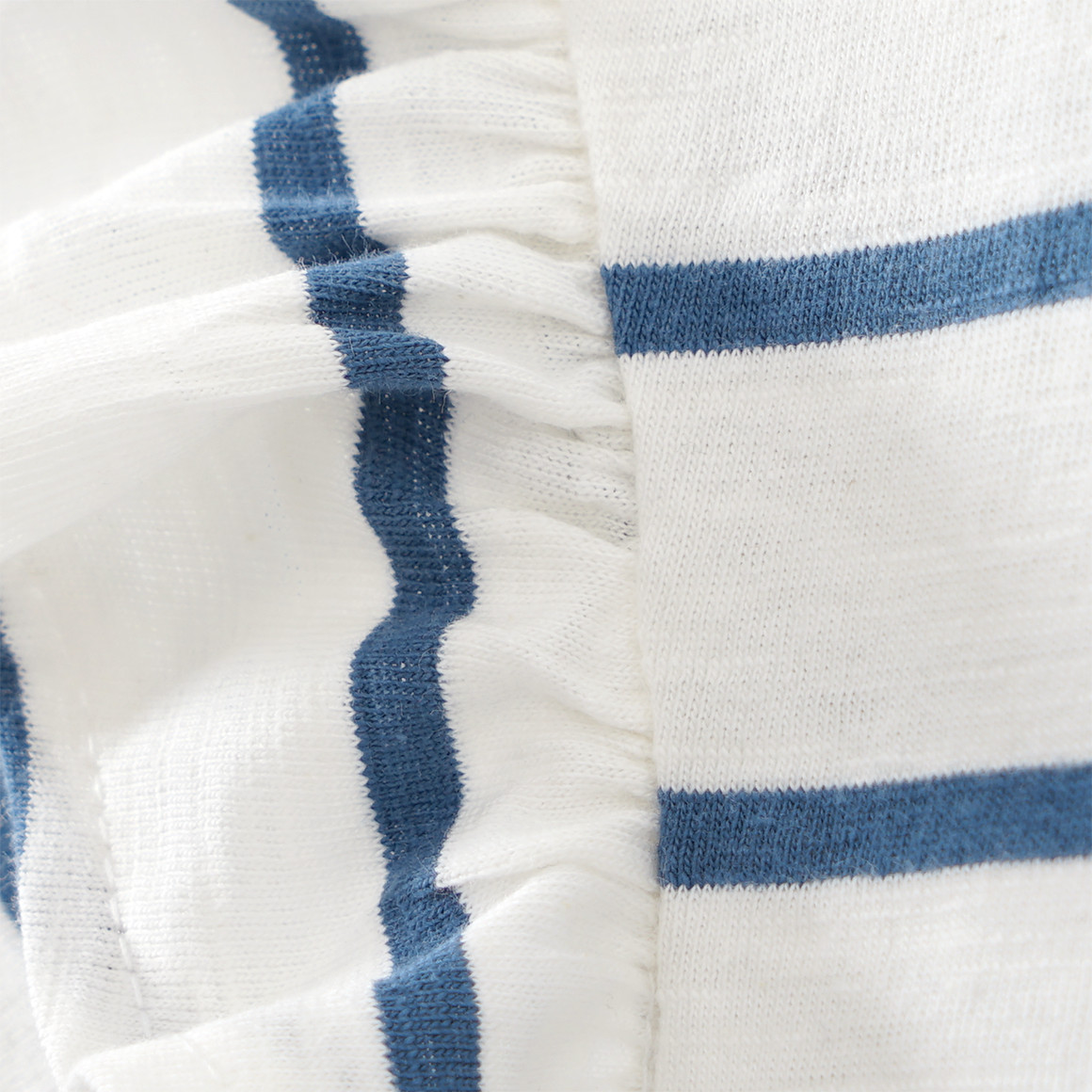 Yigga Mädchen T-Shirt mit Streifen weiss / blau