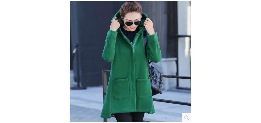 Frigga - Effen oversized hoodie met rits en fleecevoering