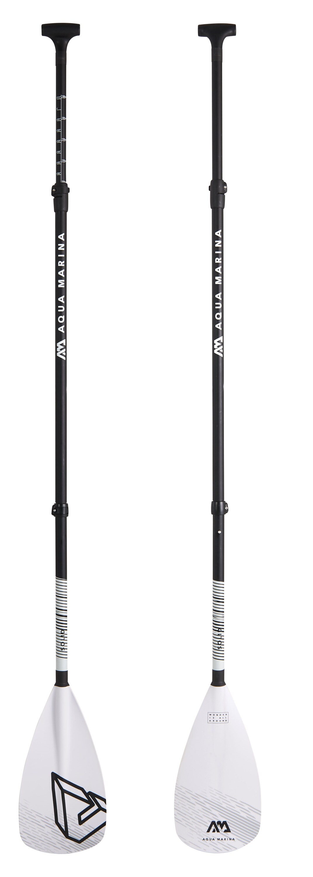 Aqua Marina Solid Paddle Fiberglas 3teilig Stand-Up Paddel verstellbar 180 -220