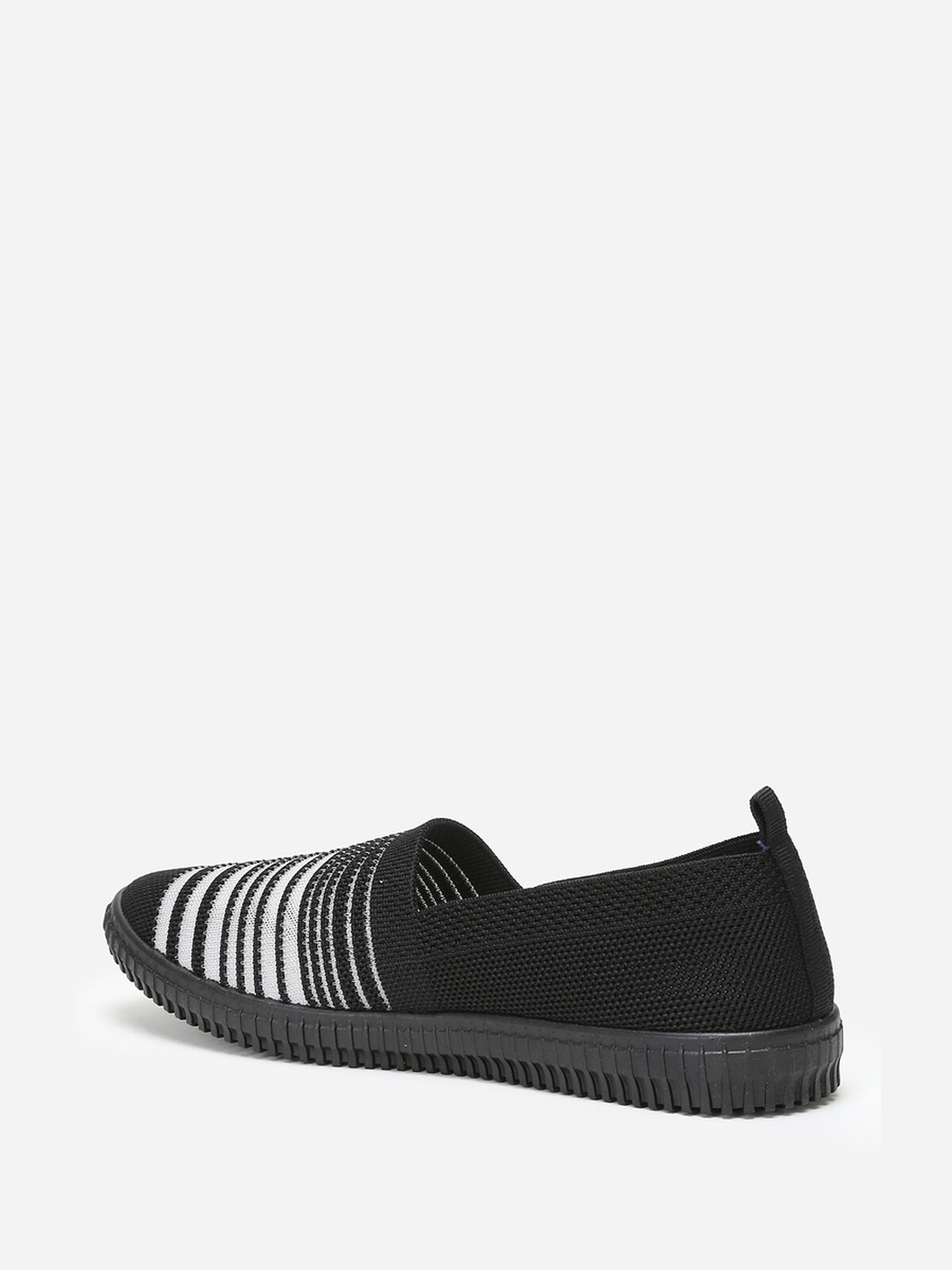Slip-on en maille et effet transparent- Noir