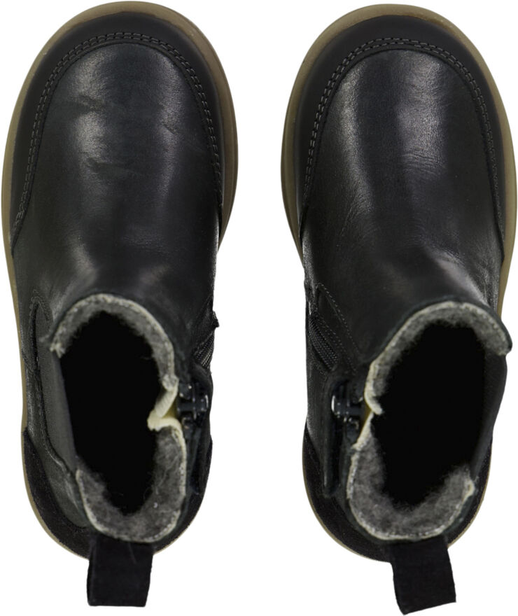 Wheat Benne Elastic Zip Tex Black granite