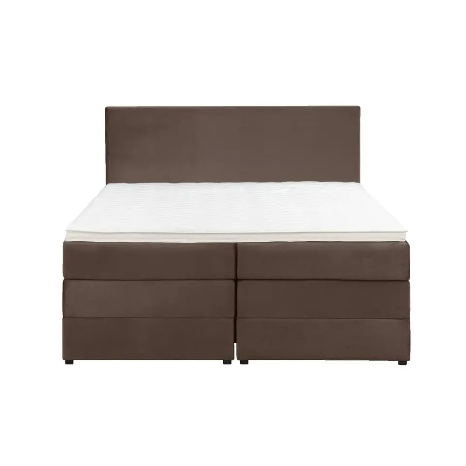 Boxspring met opbergruimte Liv egaal - bruin - 140x200 cm