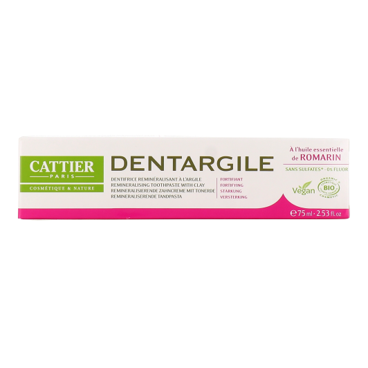Dentifrice reminéralisant à l'argile Bio Dentargile Cattier