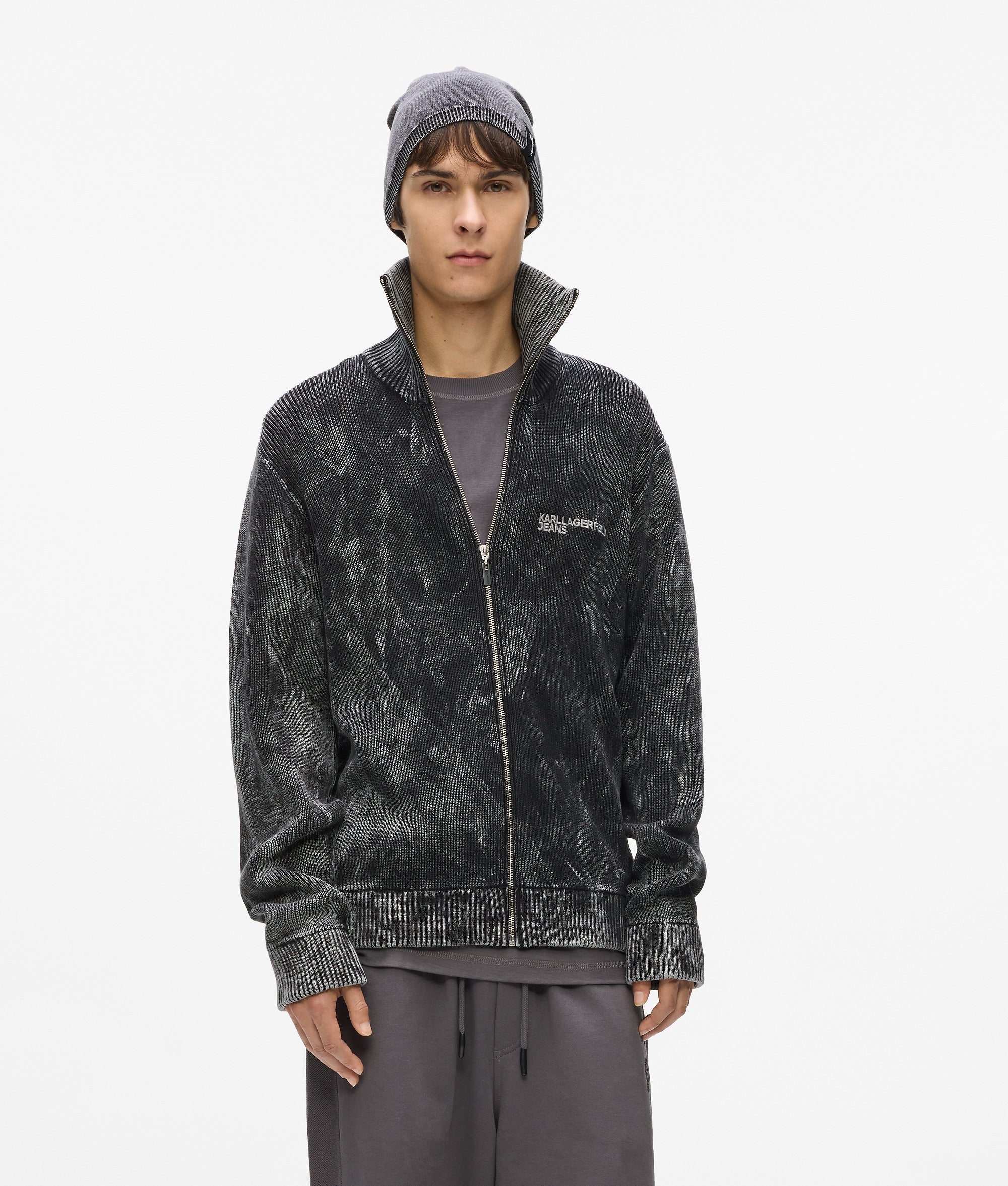 Gewassen rits sweater