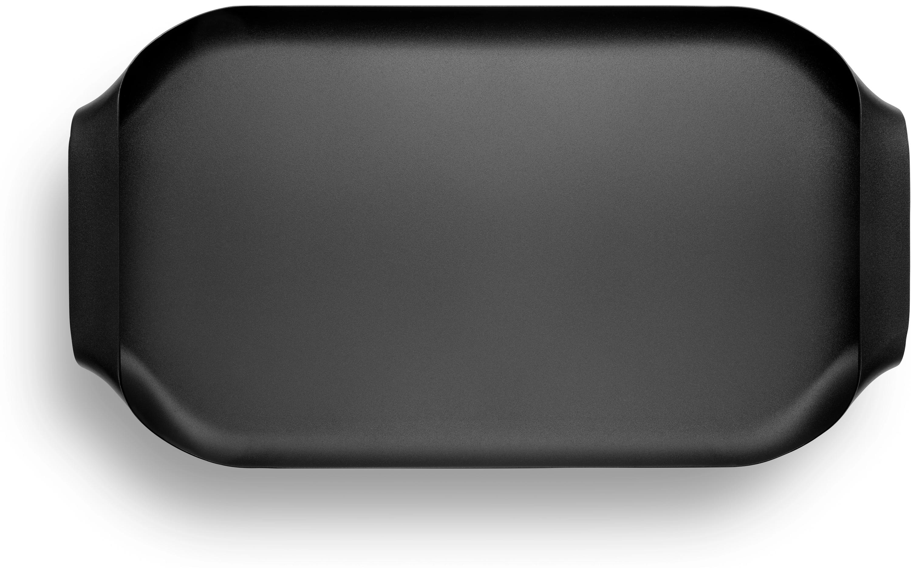 Serviertablett SchwarzElegantes Serviertablett aus Edelstahl