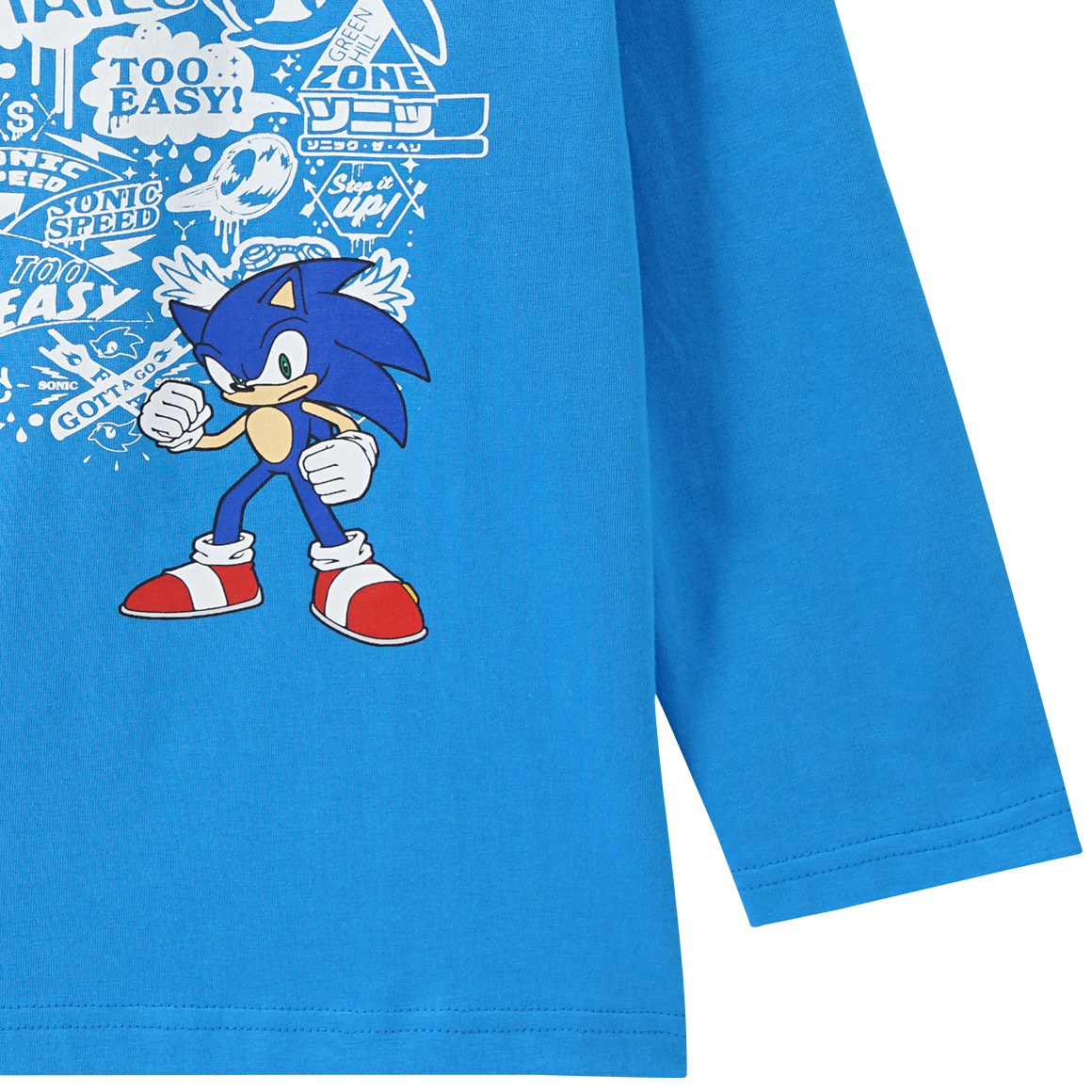 Topolino Sonic Langarmshirt mit Print hellblau