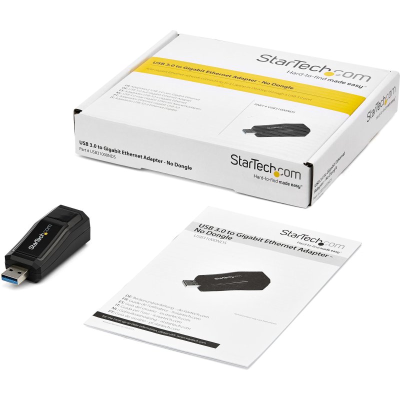 StarTech.com Adaptateur Réseau USB 3.0 vers RJ45 Gigabit Ethernet - 10/100/1000Mbps - Noir