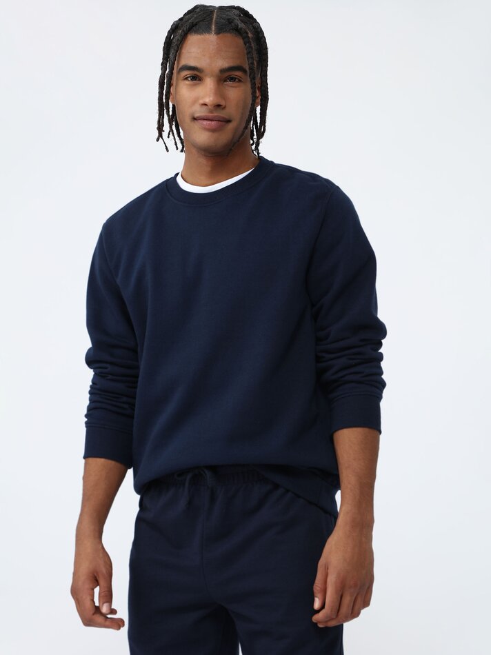 Calça jogger básica - Azul-marinho