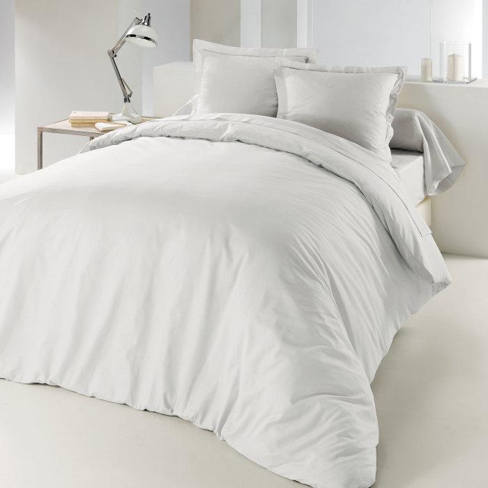HOUSSE DE COUETTE 2 PERSONNES 240X220CM LINA BLANCHE